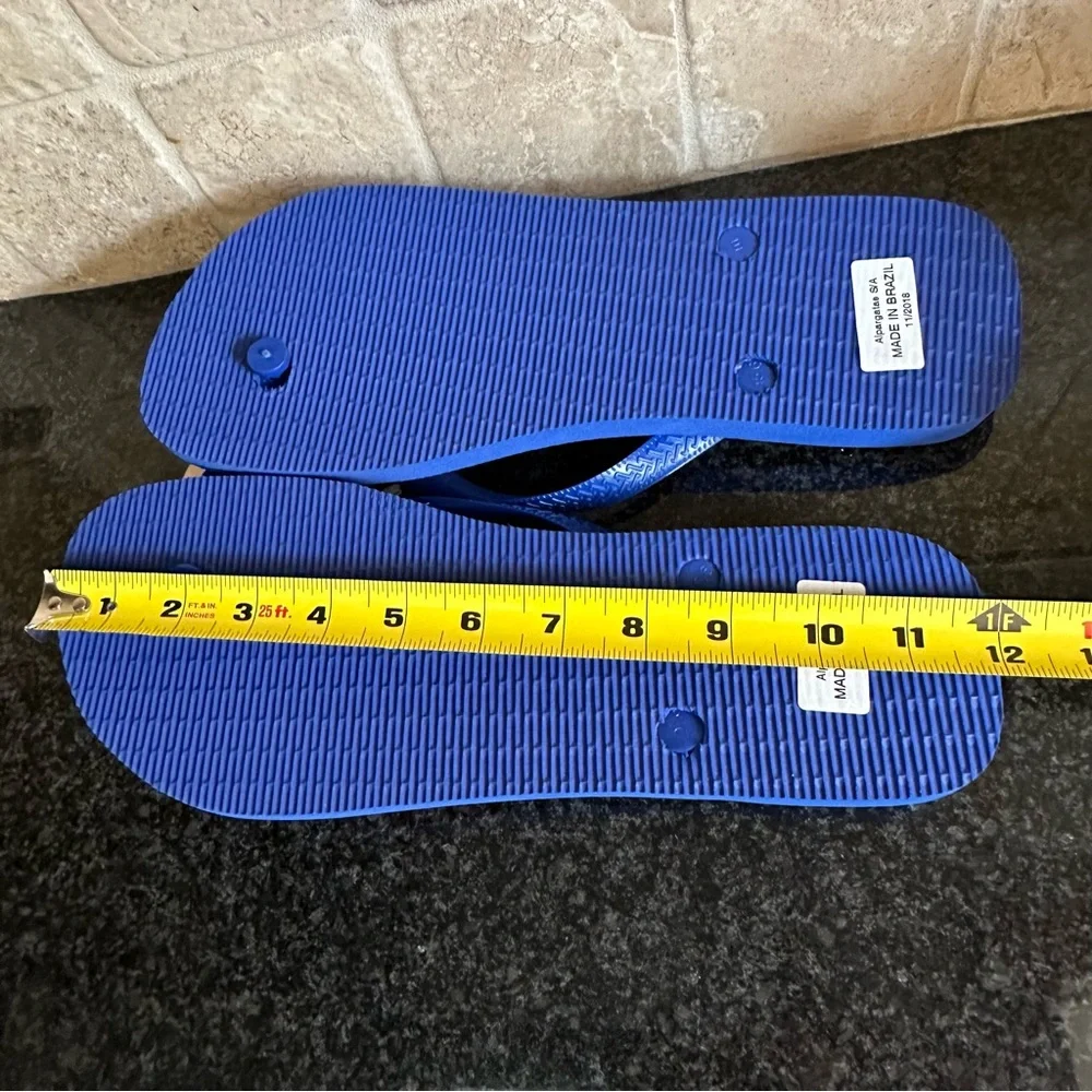 NEW Havaianas Men’s Marine Blue Flip Flop Sandals 13
